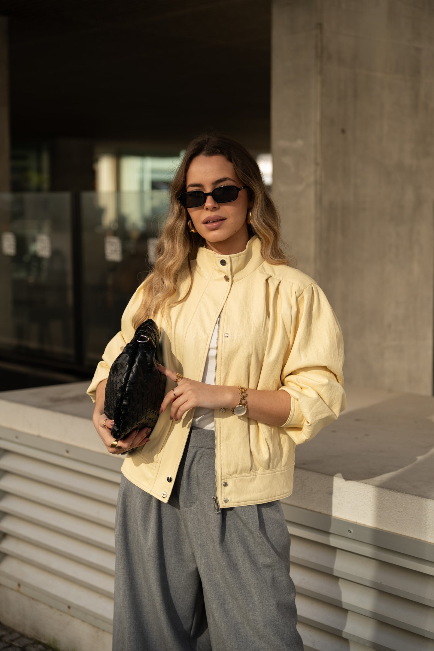 Blusão Ecopele Yellow Butter