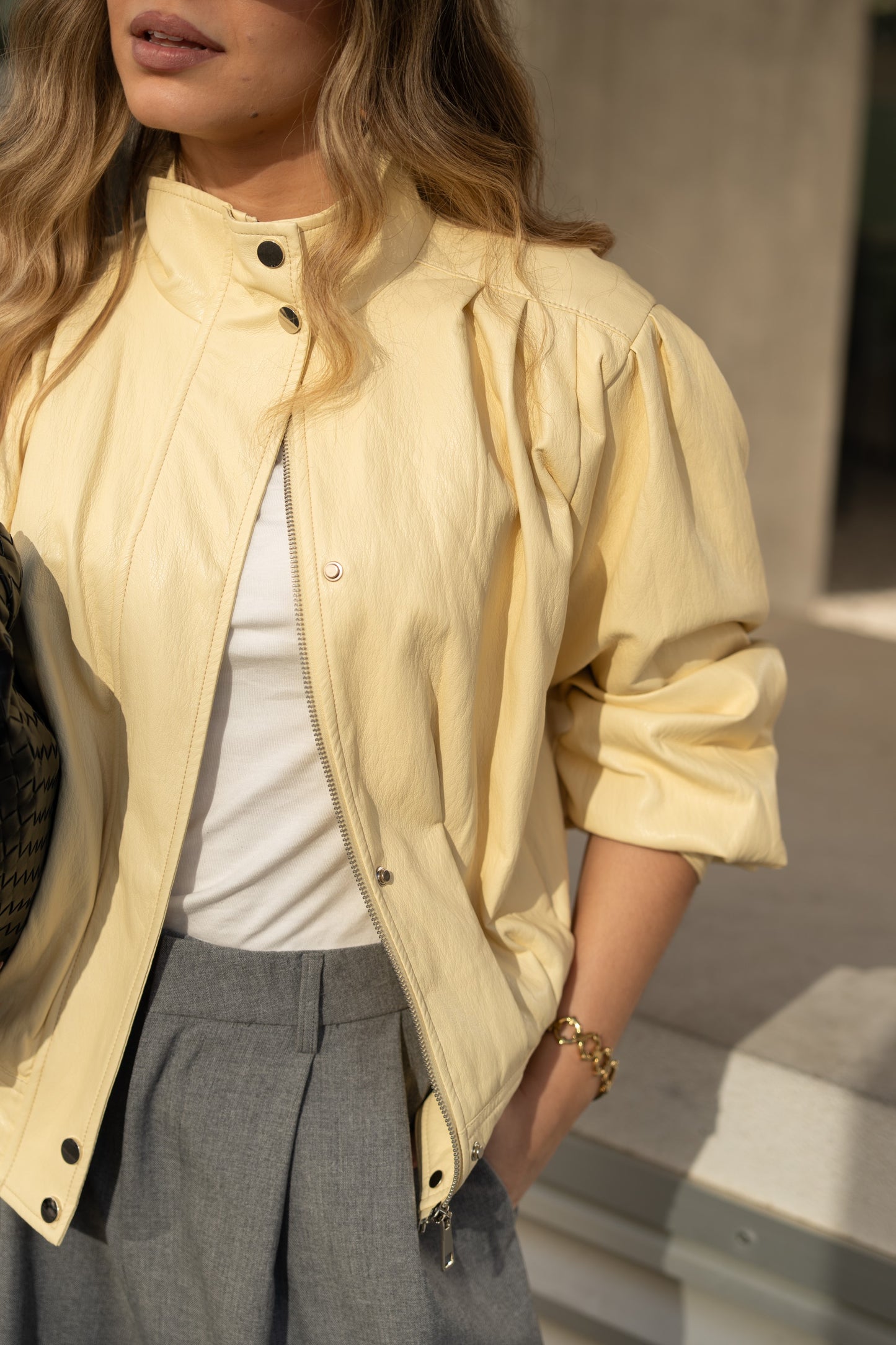 Blusão Ecopele Yellow Butter