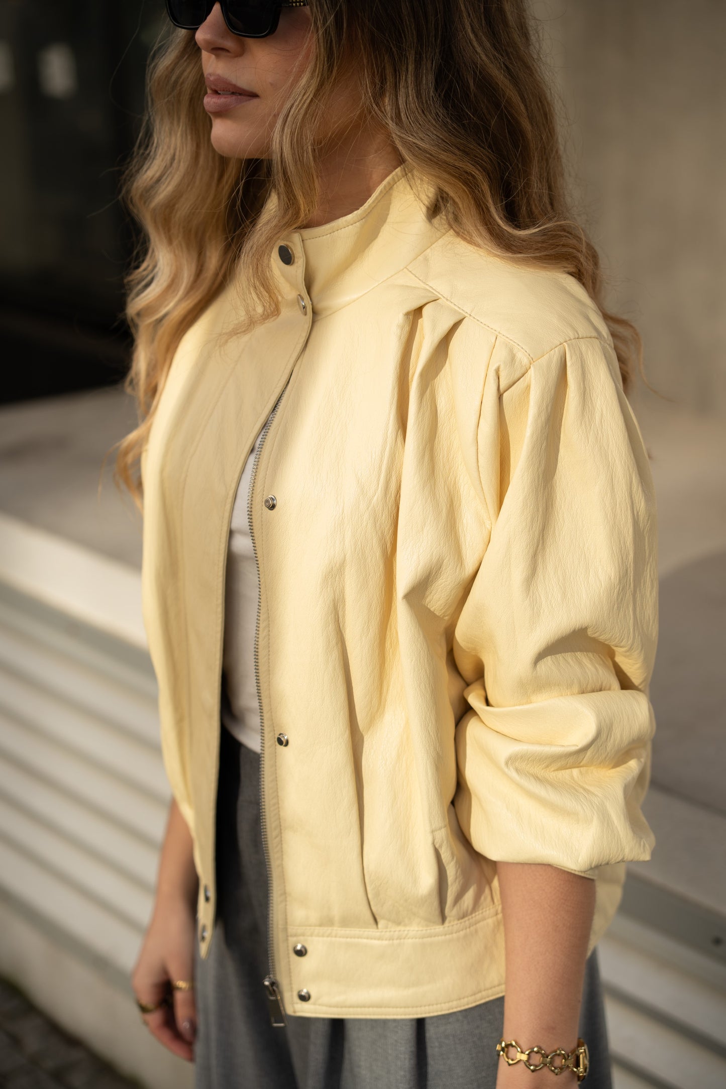 Blusão Ecopele Yellow Butter