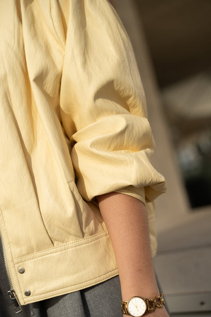 Blusão Ecopele Yellow Butter