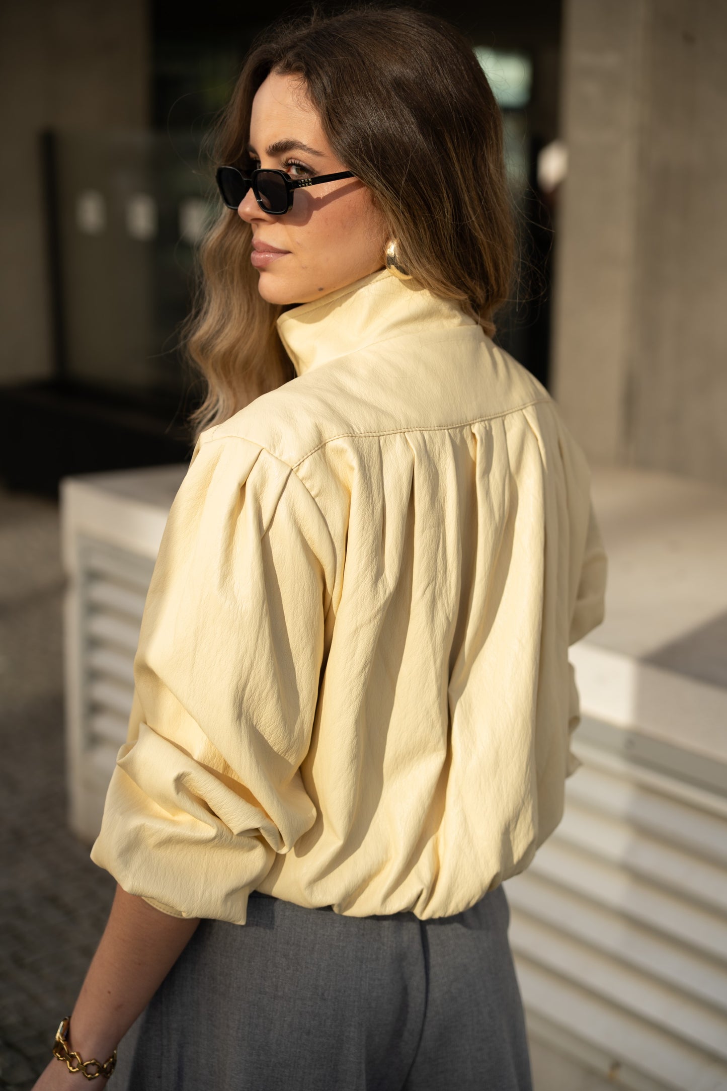 Blusão Ecopele Yellow Butter