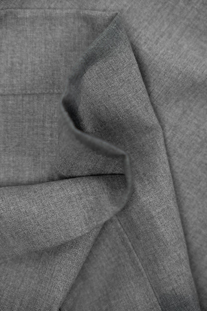 Szare, dopasowane spodnie z szerokimi nogawkami