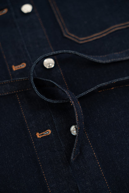 Koszula oversize z ciemnego jeansu