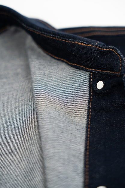 Koszula oversize z ciemnego jeansu