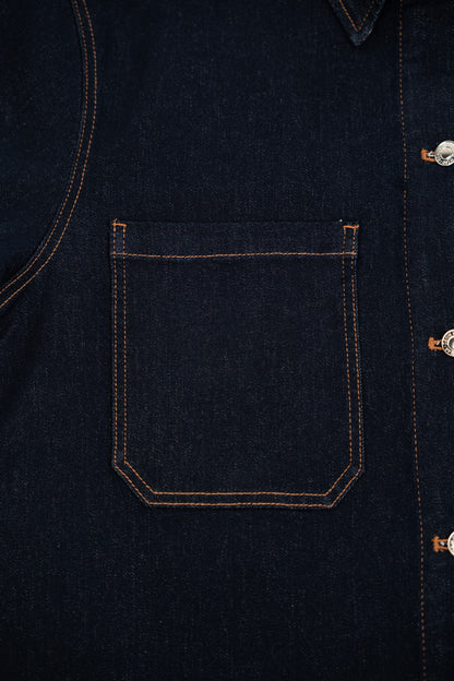 Koszula oversize z ciemnego jeansu