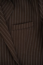 Blazer Oversize Risca Diplomática Chocolate