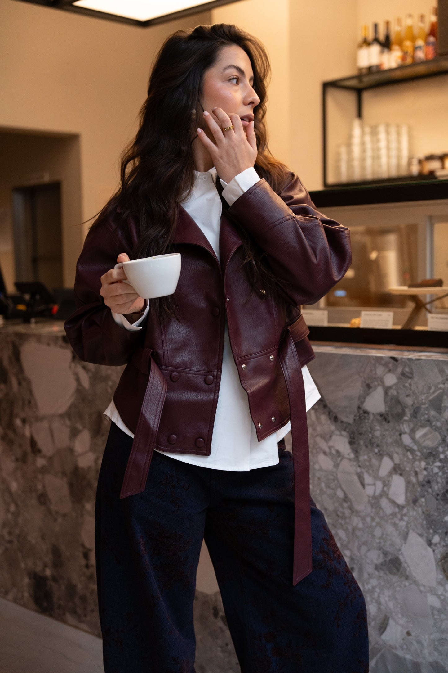 Kurtka Ecopele Bordeaux