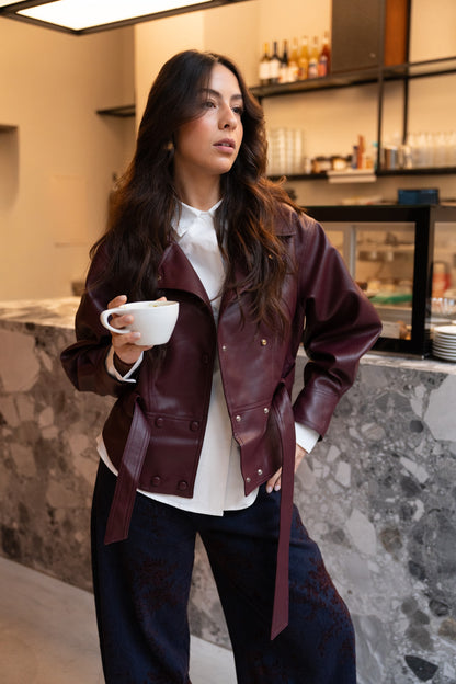 Kurtka Ecopele Bordeaux