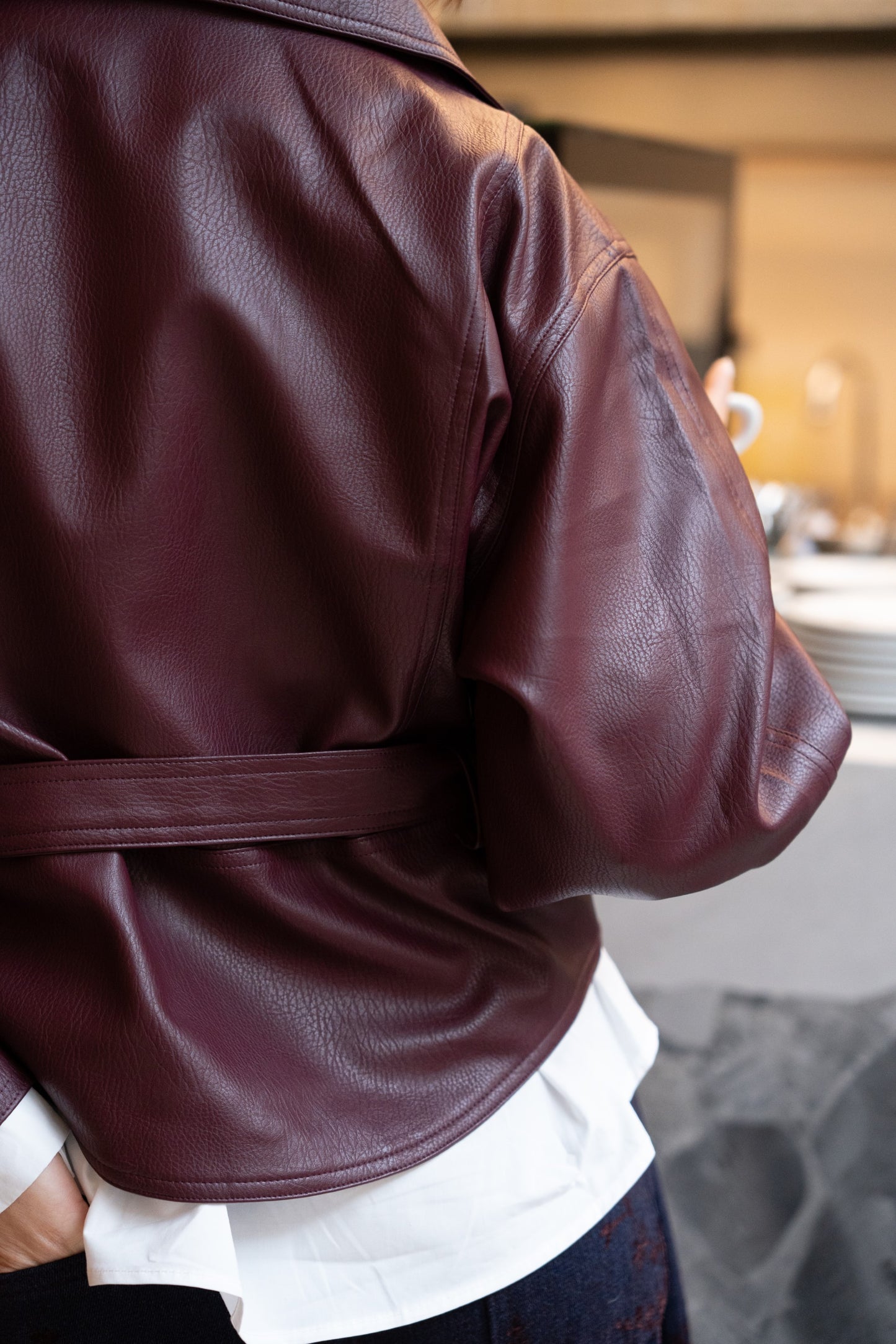 Kurtka Ecopele Bordeaux