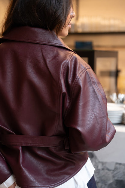 Kurtka Ecopele Bordeaux