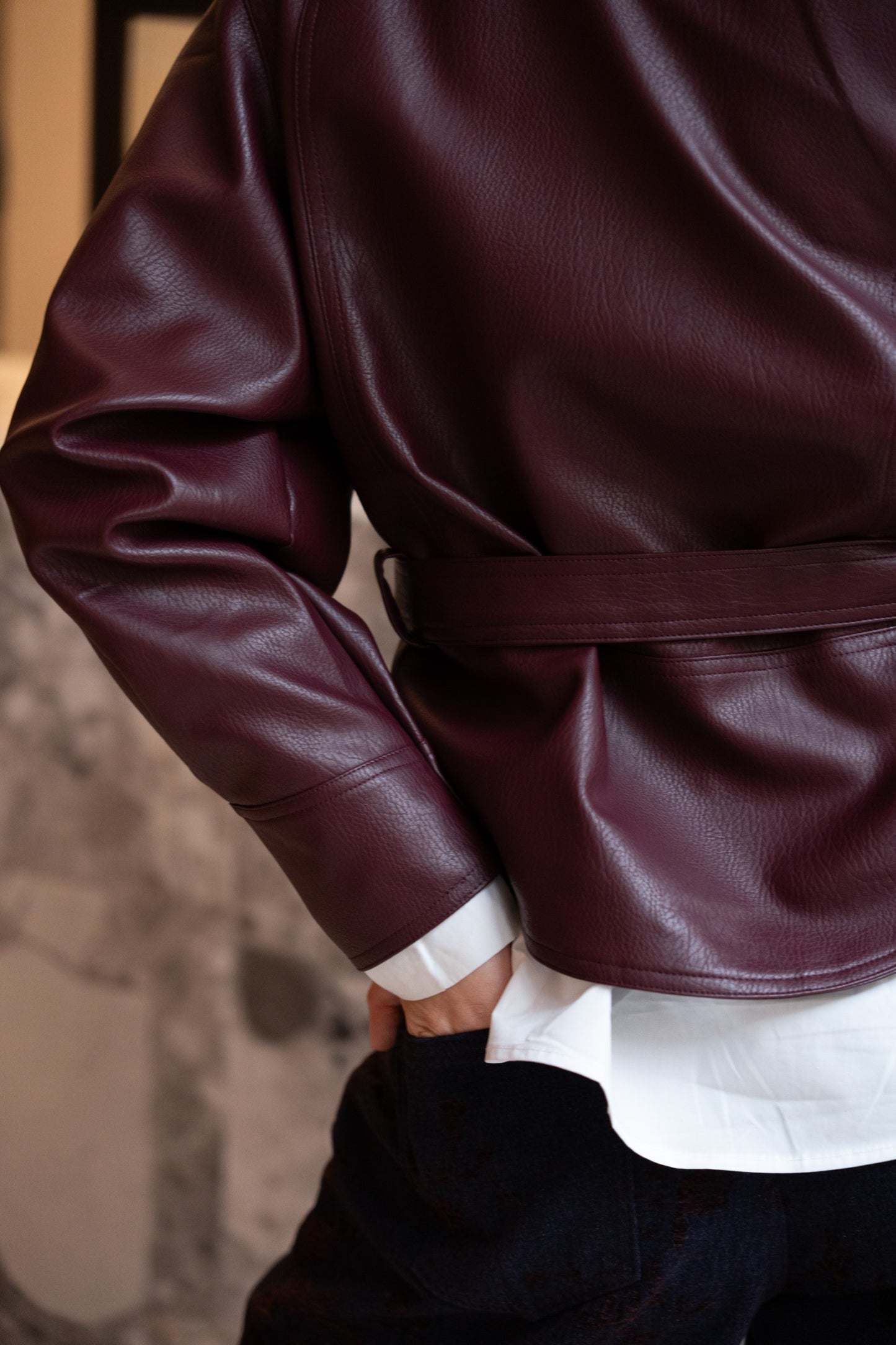 Kurtka Ecopele Bordeaux