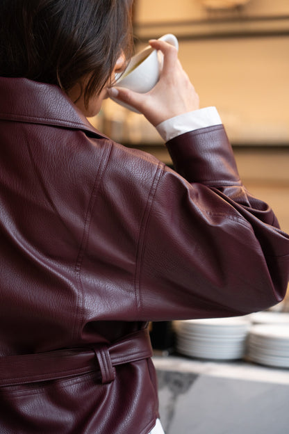 Kurtka Ecopele Bordeaux