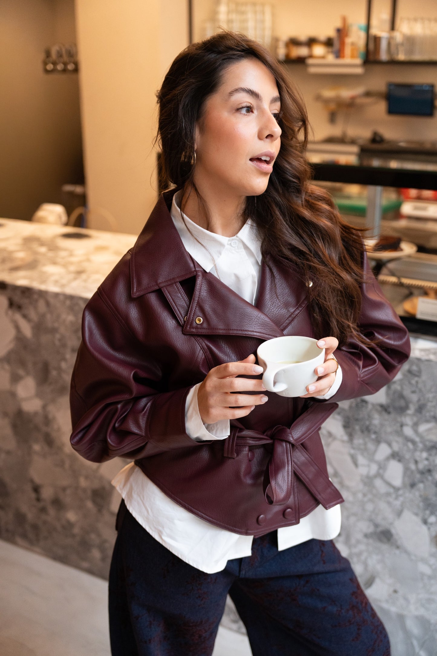 Kurtka Ecopele Bordeaux