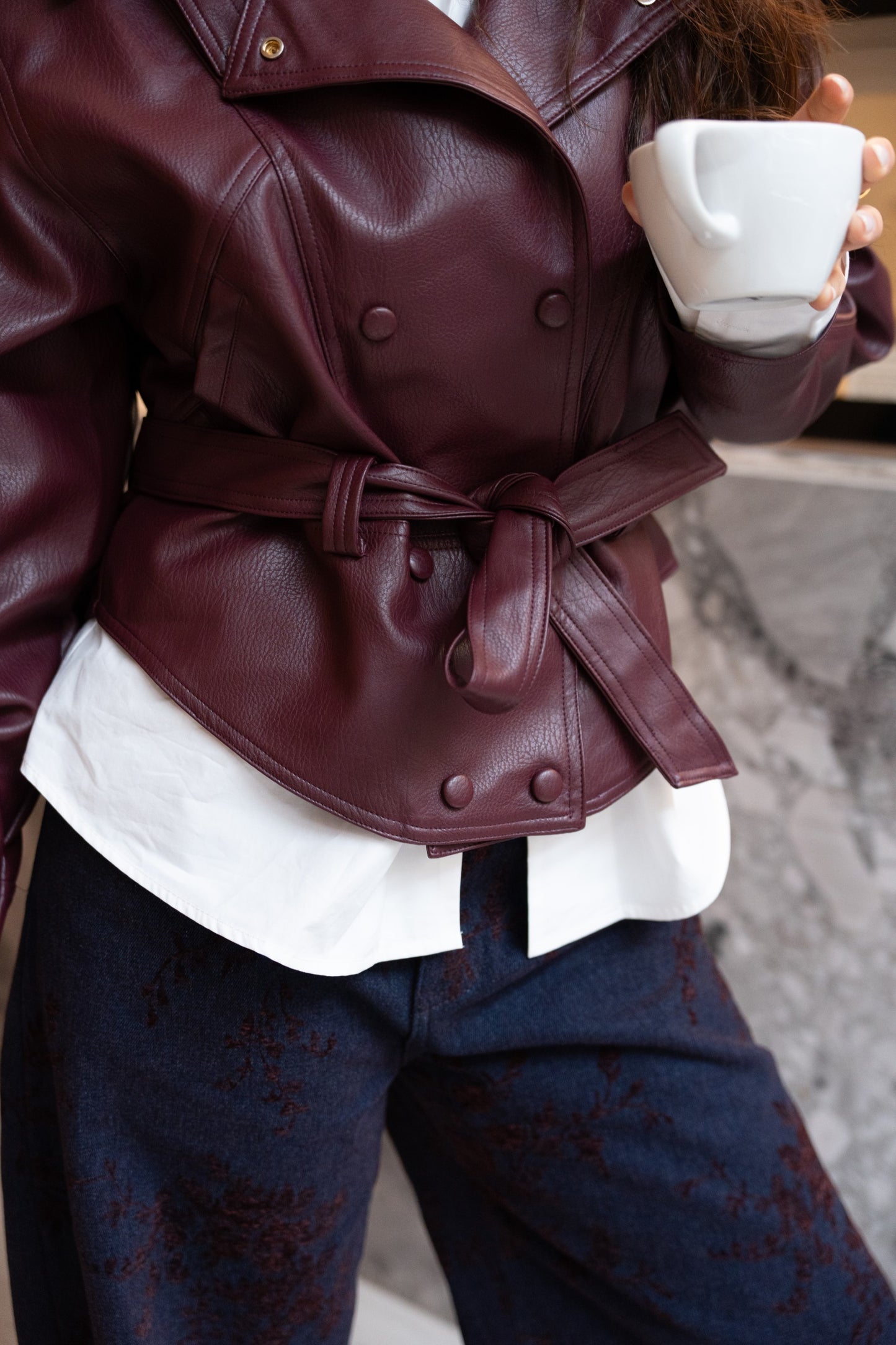 Kurtka Ecopele Bordeaux