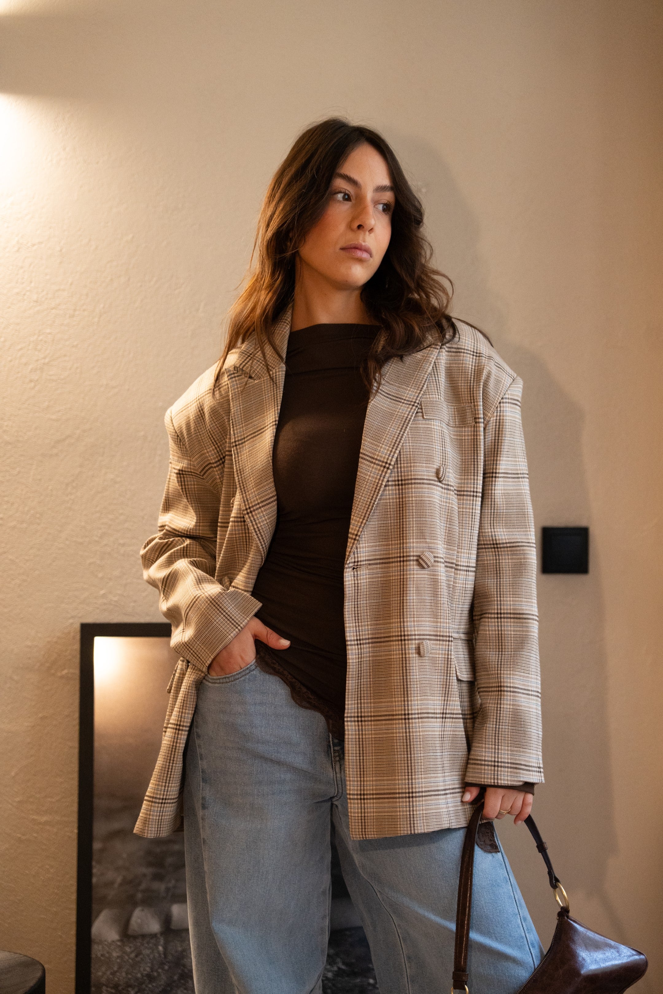 Blazer Oversize Xadrez