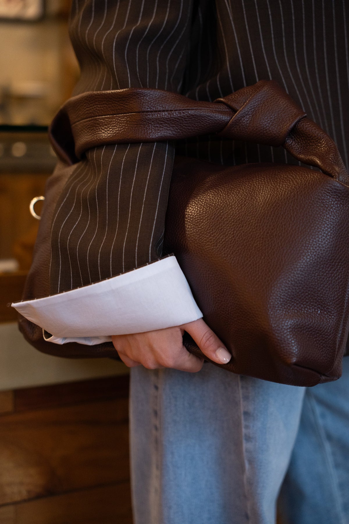Blazer Oversize Risca Diplomática Chocolate
