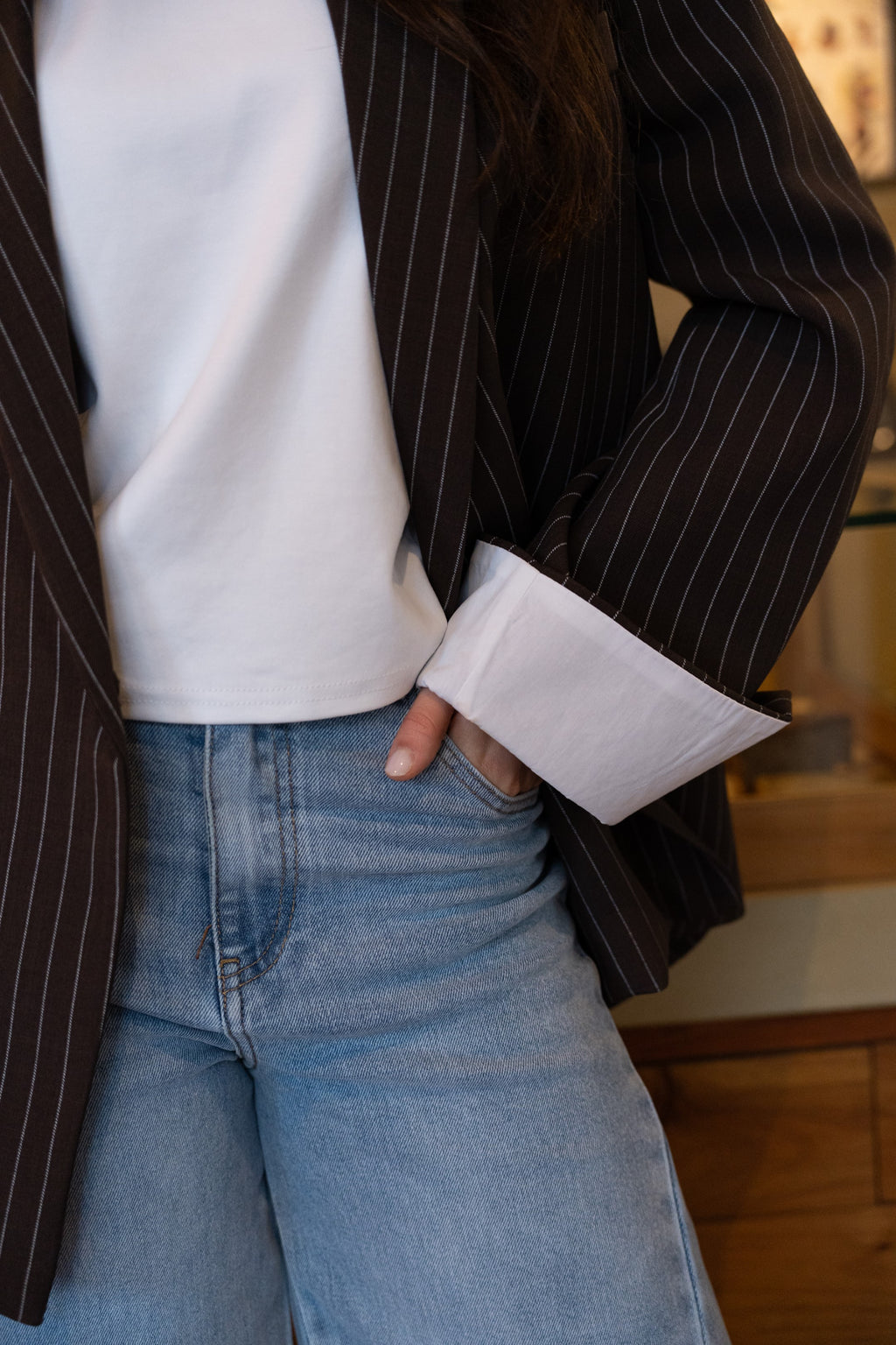 Blazer Oversize Risca Diplomática Chocolate