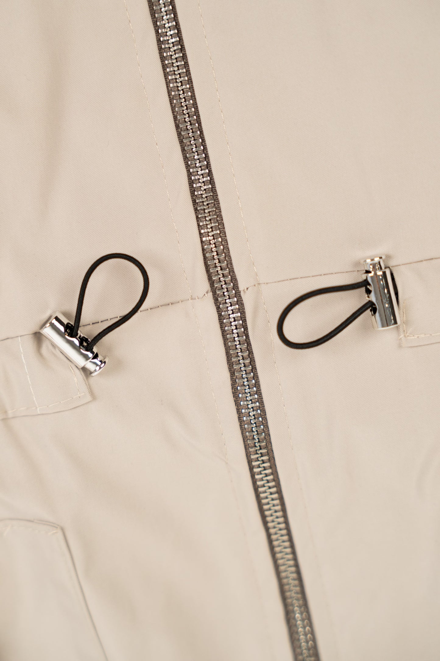 Trench Coat with Contrast Gray Collar