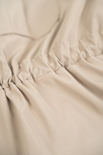 Trench Coat with Contrast Gray Collar