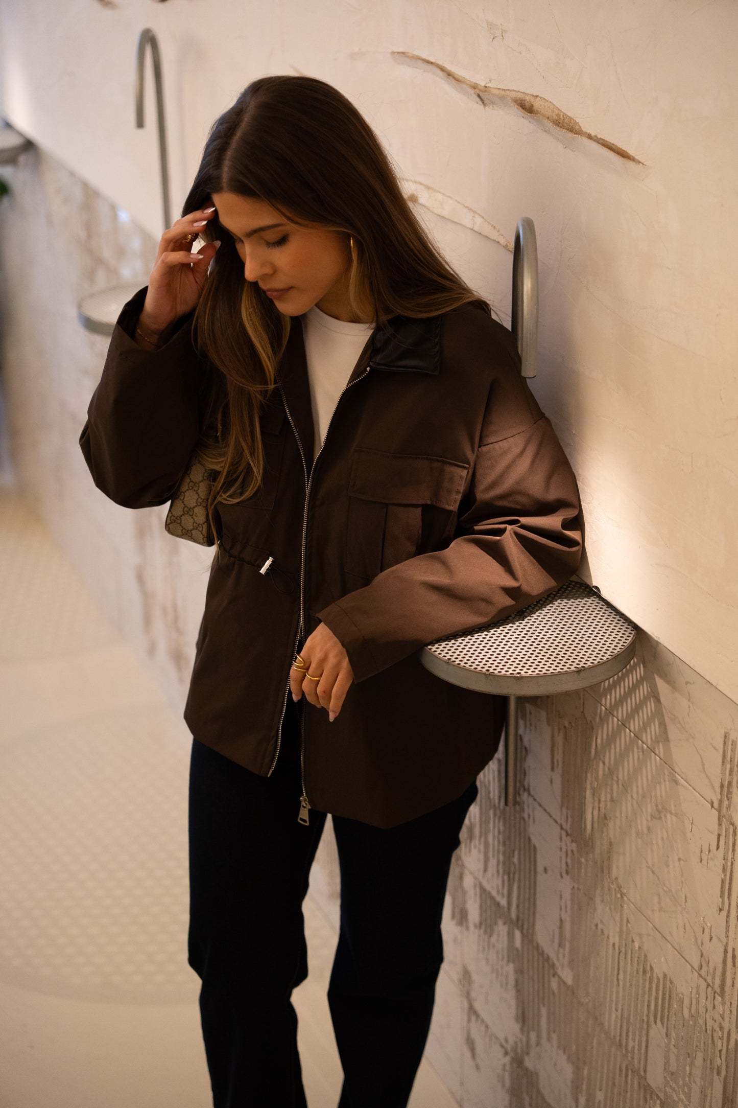 Trench Gola Contrasto Cioccolato