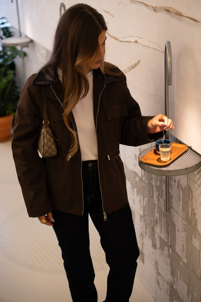 Trench Gola Contrasto Cioccolato