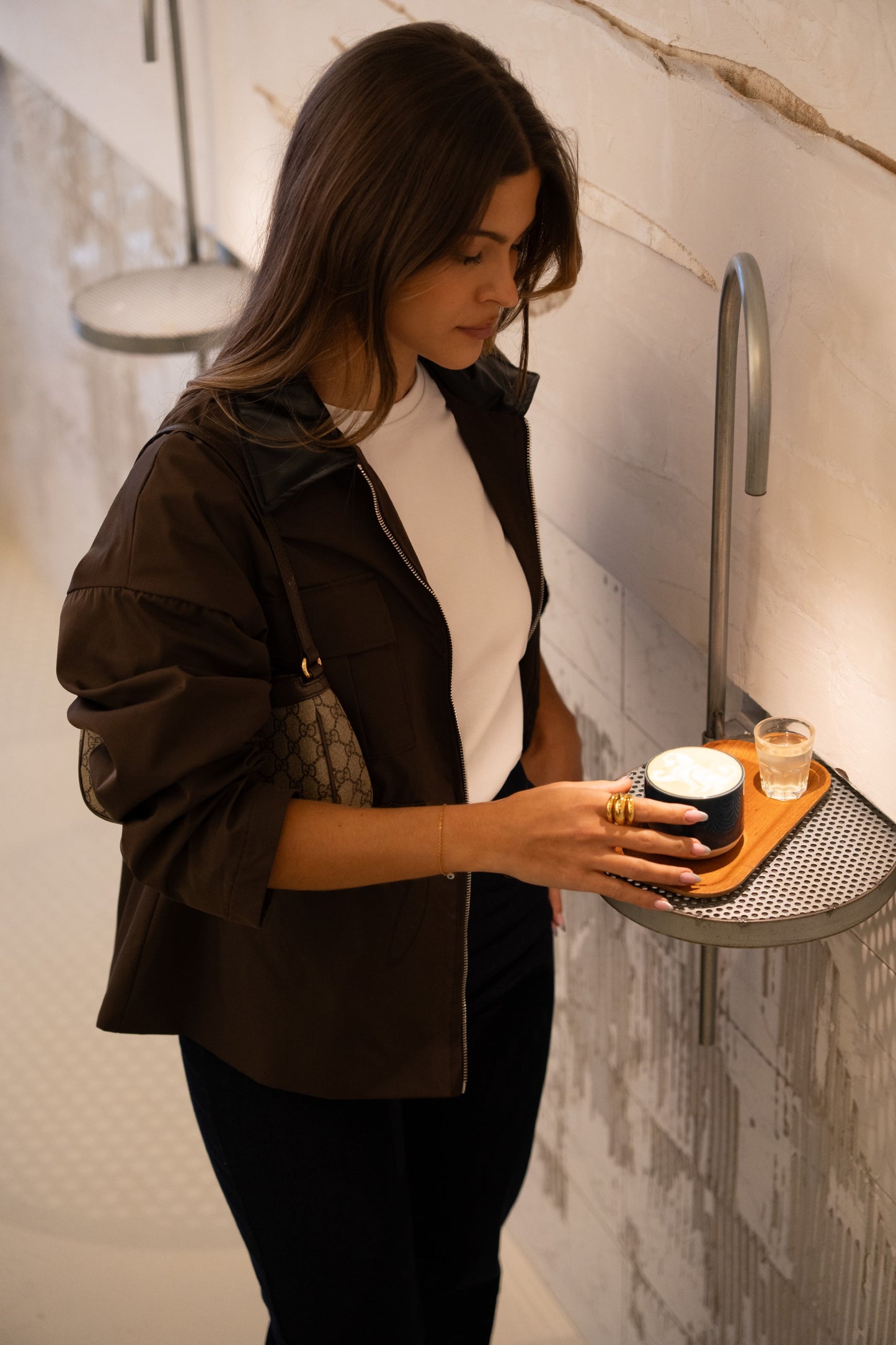 Trench Gola Contrasto Cioccolato