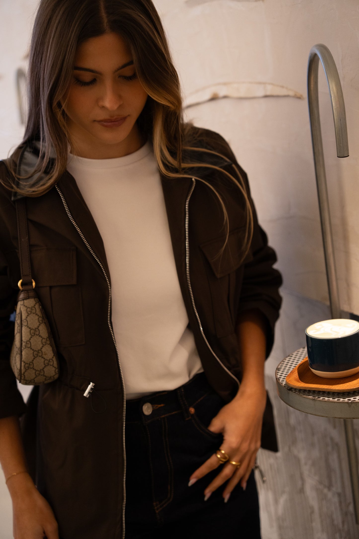 Trench Gola Contrasto Cioccolato