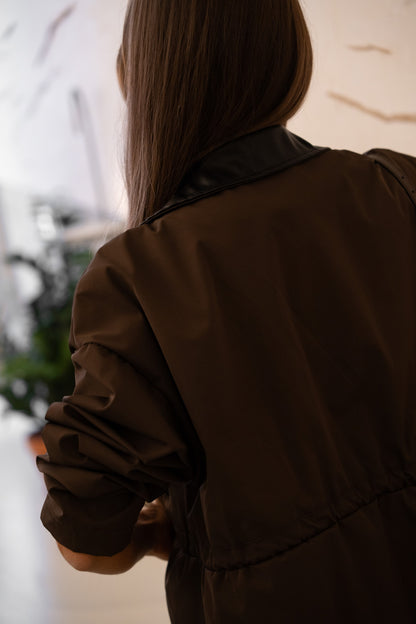 Trench Gola Contrasto Cioccolato