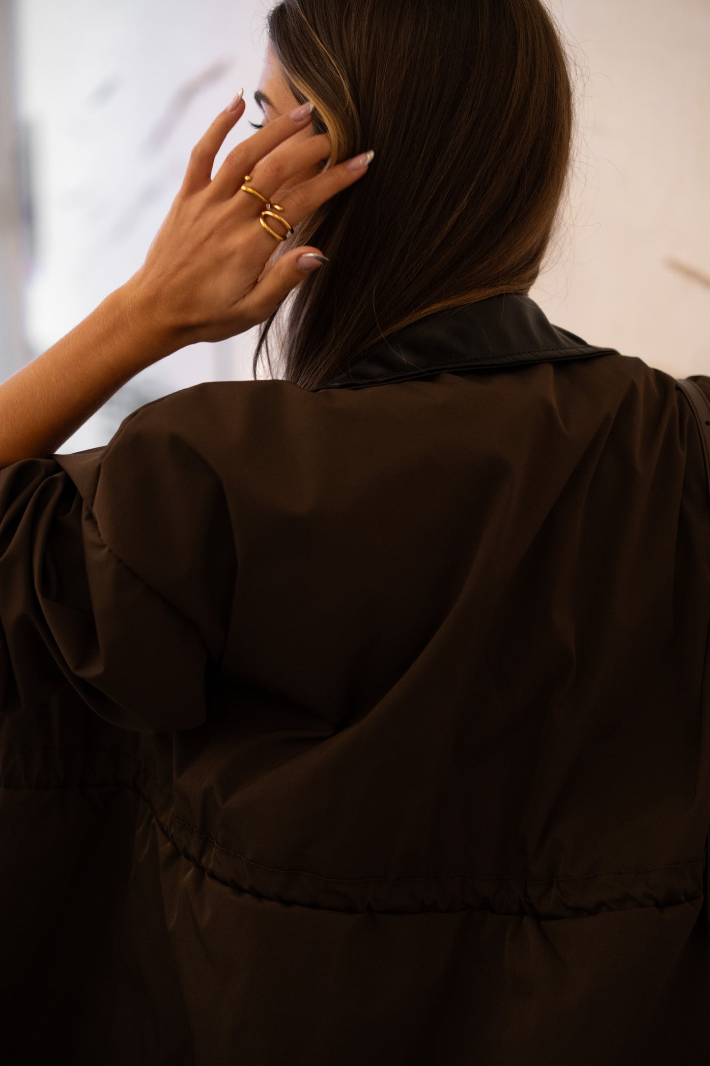 Trench Gola Contrasto Cioccolato