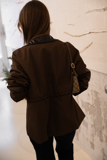 Trench Gola Contrasto Cioccolato