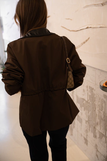 Trench Gola Contrasto Cioccolato