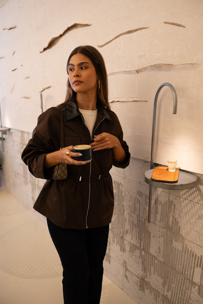 Trench Gola Contrasto Cioccolato