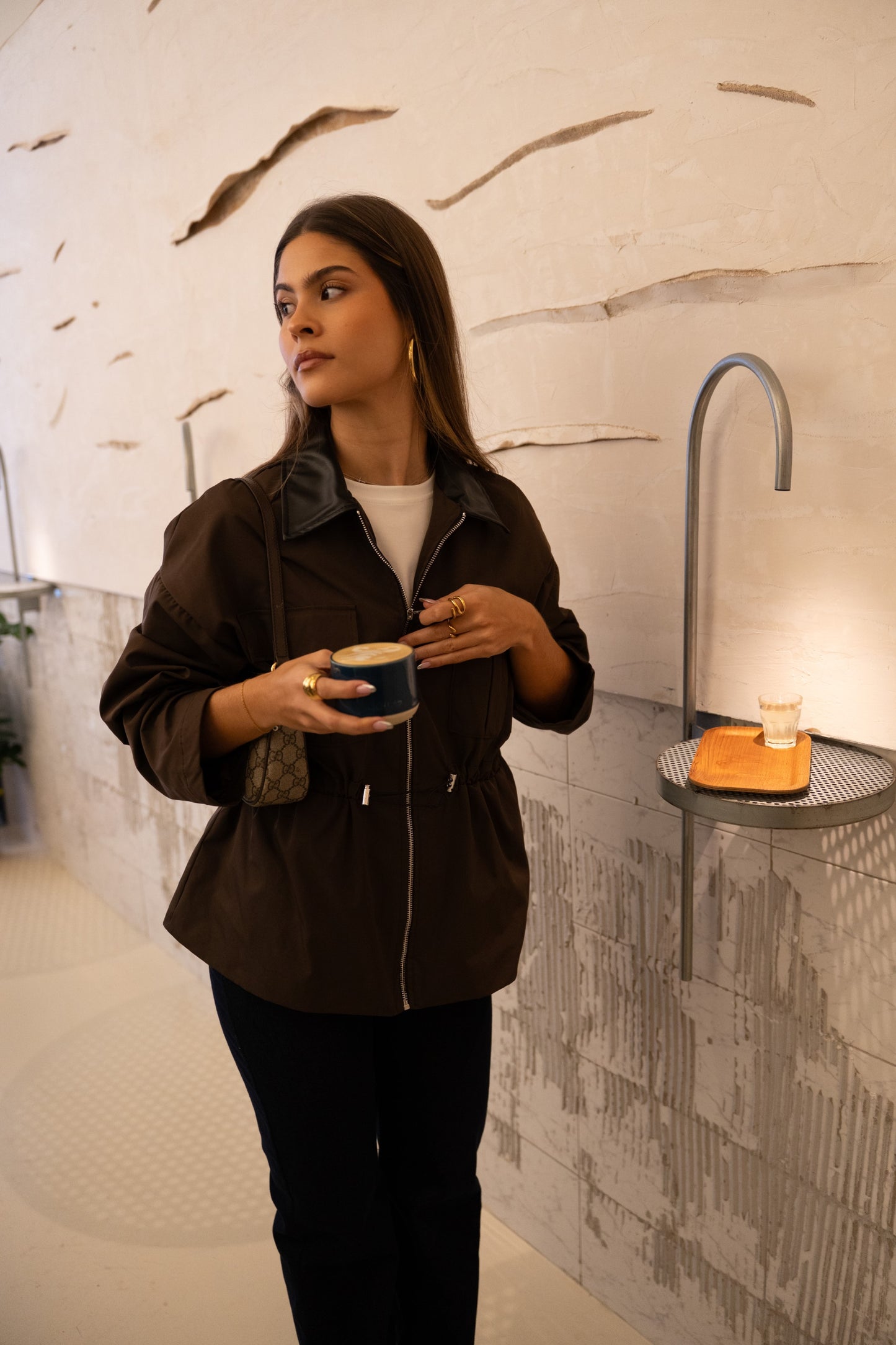 Trench Gola Contrasto Cioccolato