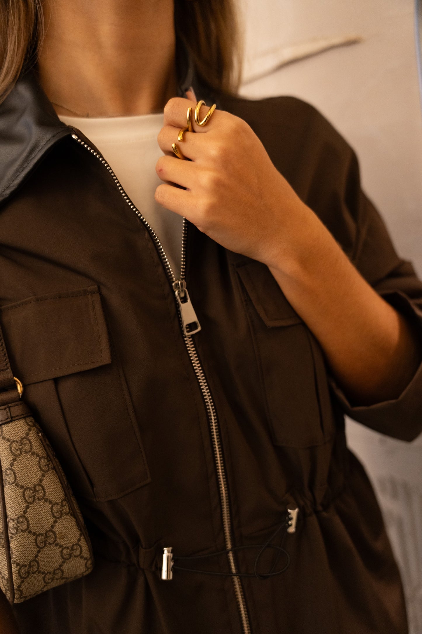 Trench Gola Contrasto Cioccolato