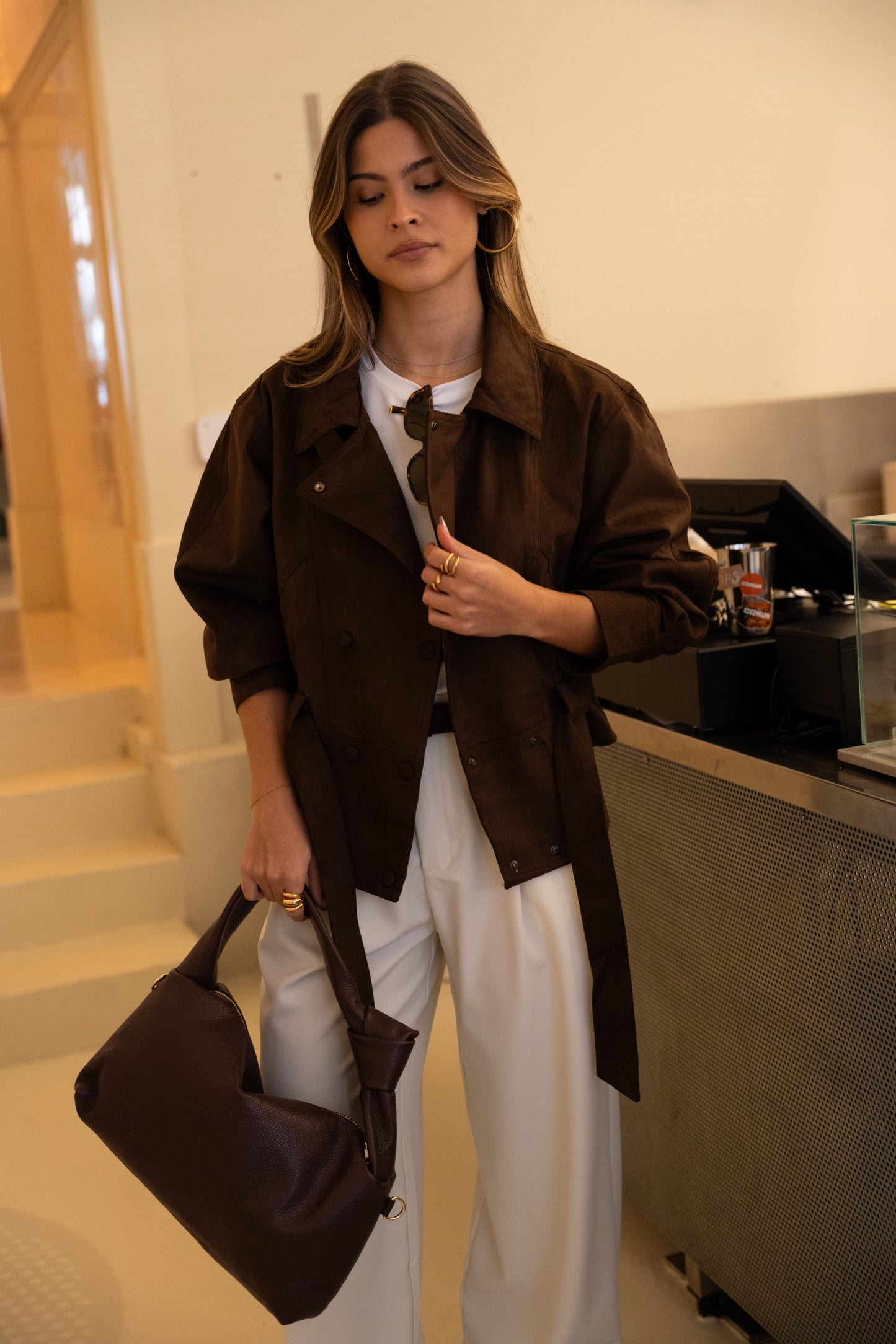 Skórzana kurtka Peach Chocolate