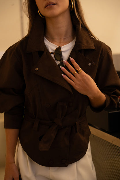 Skórzana kurtka Peach Chocolate