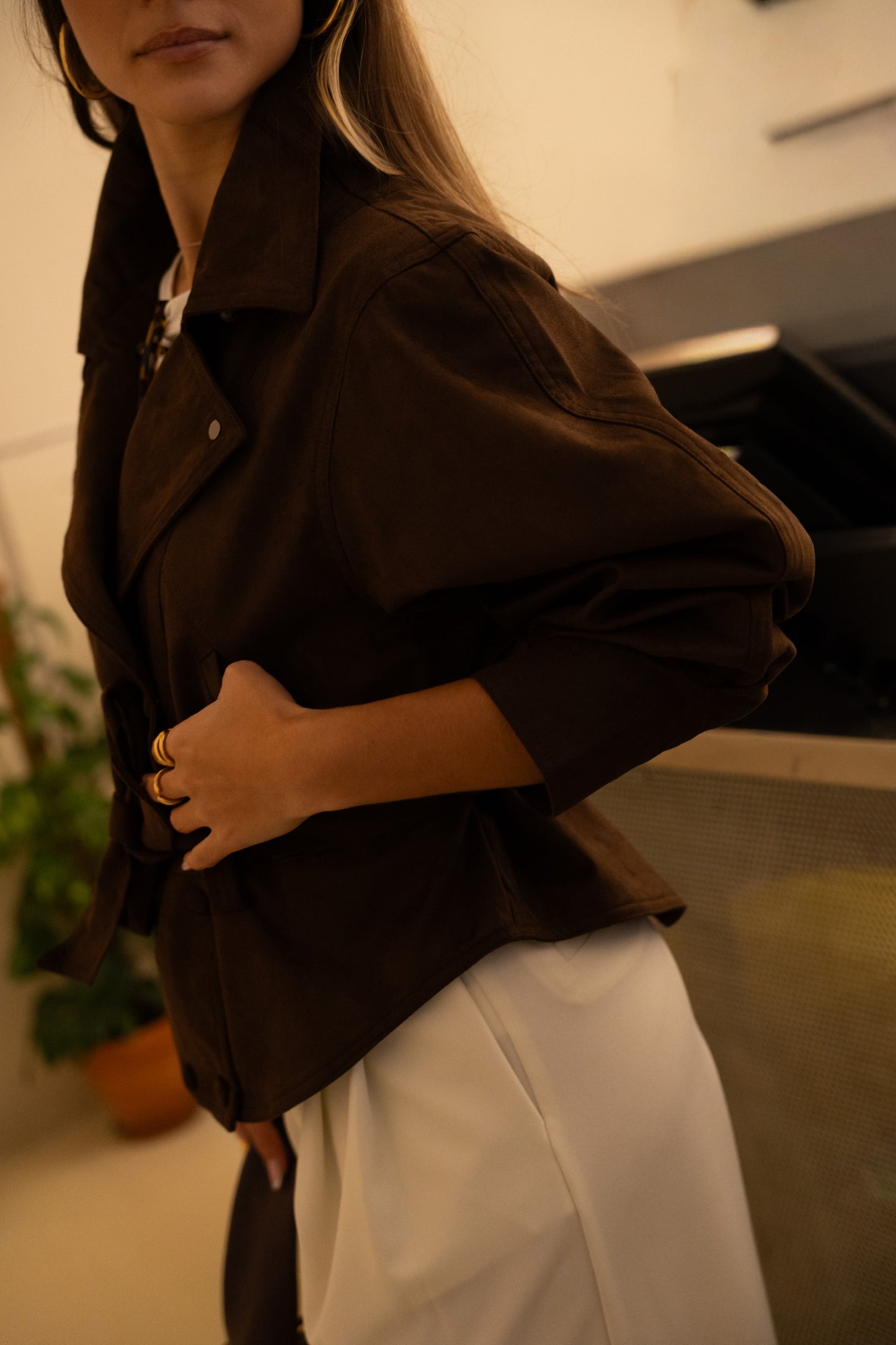 Skórzana kurtka Peach Chocolate