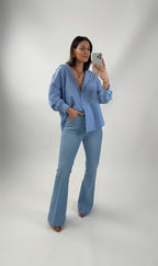 Camisa Listas Oversize