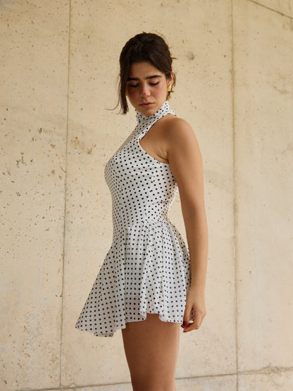 Vestido Padrão Bolas c/Forro Calção