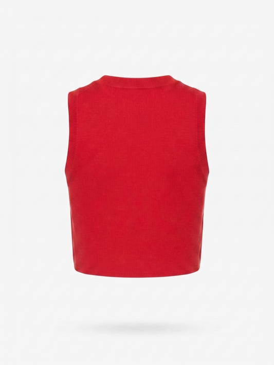 Top Canelado Vermelho