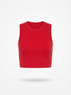 Top Canelado Vermelho