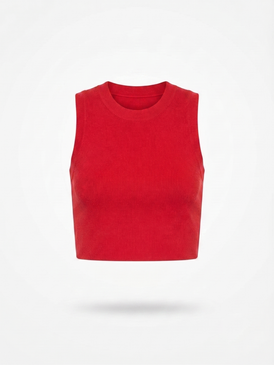 Top Canelado Vermelho