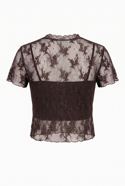T shirt Renda Chocolate