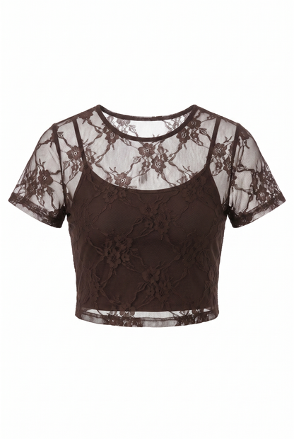 T shirt Renda Chocolate