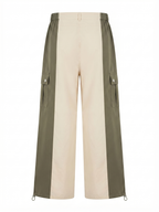 Pantalones cargo bicolor