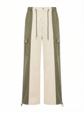 Pantalones cargo bicolor