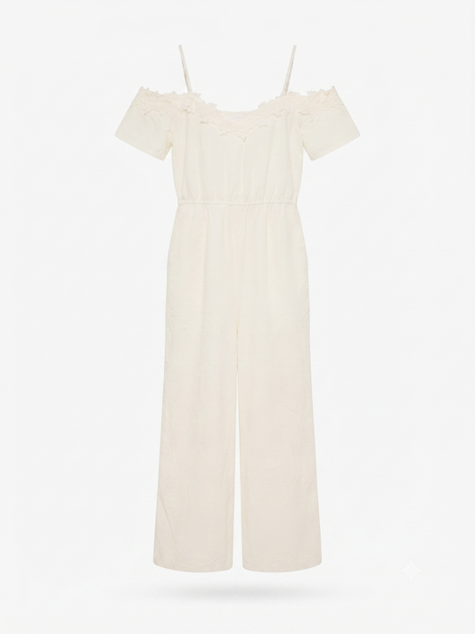 Engelse geborduurde jumpsuit