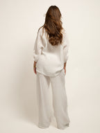 Ensemble chemise en lin blanc