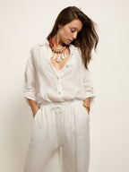Ensemble chemise en lin blanc