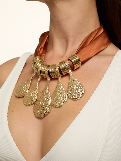 Colar Lenço Terracota